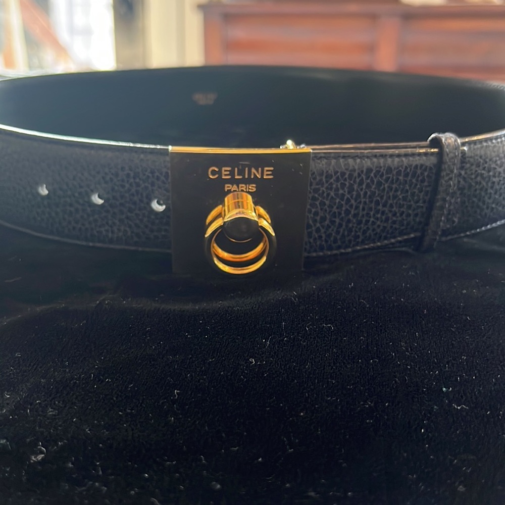 Celine Paris Vintage Toggle Belt XS